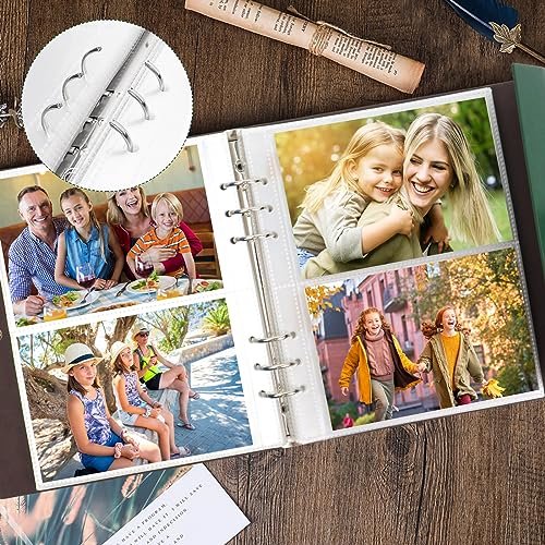 SEEHAN 4x6 Photo Album Holds 200 Photos Small Photo Album 4x6 Family Picture Album Memory Photo Book - color: Army Green