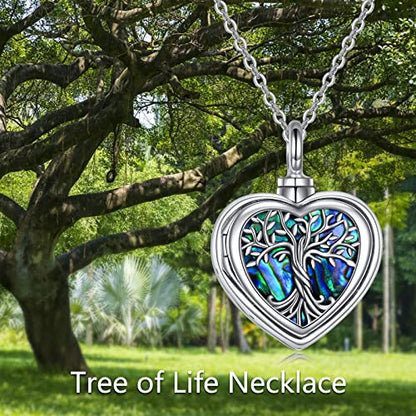 ONEFINITY Sterling Silver Locket for Ashes Always in My Heart Urn Necklace for Ashes Heart Locket That Holds Pictures for Women Ashes Necklace Keepsake Memorial Ash Jewelry - style: heart photo locket urn necklace