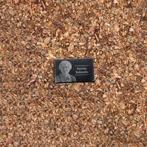 Black Granite Memorial Headstone for Lost Loved Ones, Dogs, Cats, and Family Pets. " Great for Your Garden, Tree Dedication, or in a Cemetery. Includes your personal photo and text. (7 x 4 x 2") | Includes photo and text for lost loved ones, dogs, cats, a
