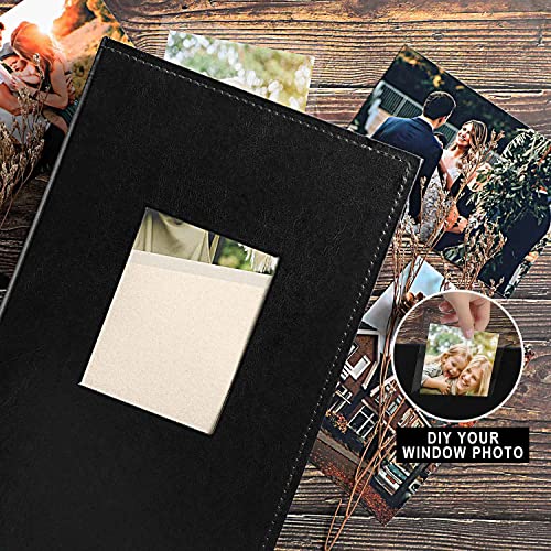 Ywlake Photo Album 4x6 300 Pockets, Leather Photo Albums Holds 300 Horizontal Only Pictures Black - color: Black, size: 300 Pockets
