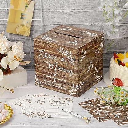Pajean 50 Share a Memory Cards and Box, Wood Color, Classic - color: Wood Color, style: Classic