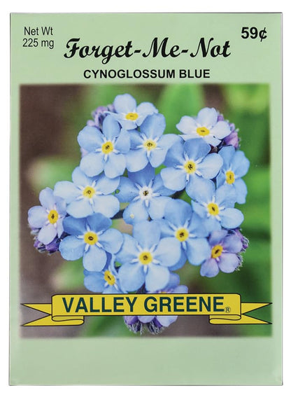 Set of 50 Forget Me Not Valley Green Flower Seed Packets! Flower Seeds in Bulk - Forget Me Nots - color: Forget Me Not