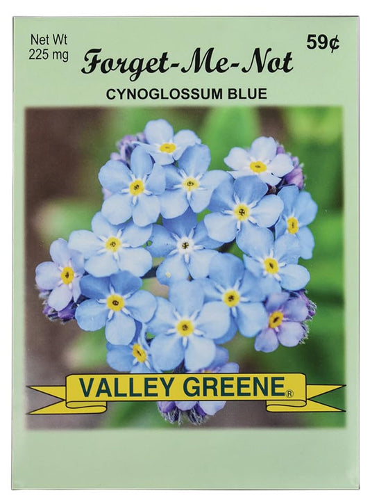 Set of 50 Forget Me Not Valley Green Flower Seed Packets! Flower Seeds in Bulk - Forget Me Nots - color: Forget Me Not
