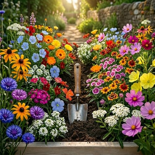 25 Wildflower Seed Packets - Pollinator Seed Mix for Guests - Thank You Gifts Party Favors - Gifts Wild Flower Throw and Grow Perennial Annual Mix to Attract Pollinators Bees - Hummingbirds Non-GMO - size: Pack of 25