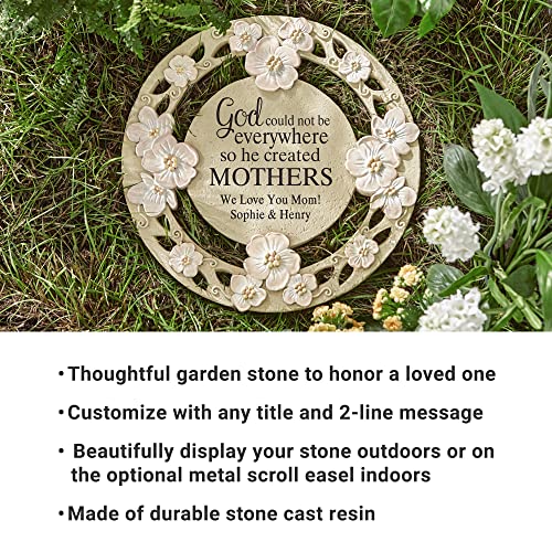 Let's Make Memories Personalized God Couldn't Be Everywhere Flower Garden Stone - for Mom - for Her - style: God Couldn't Be Everywhere