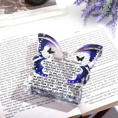 MY-ALVVAYS Sympathy Gifts, Memorial Gift for Loss of Loved One, Loss Mom Dad Husband Wife in Heaven, Bereavement Gifts Ideas, Grief Gifts A Letter from Heaven Keepsake Decorative Signs Plaques - style: Heaven Letter