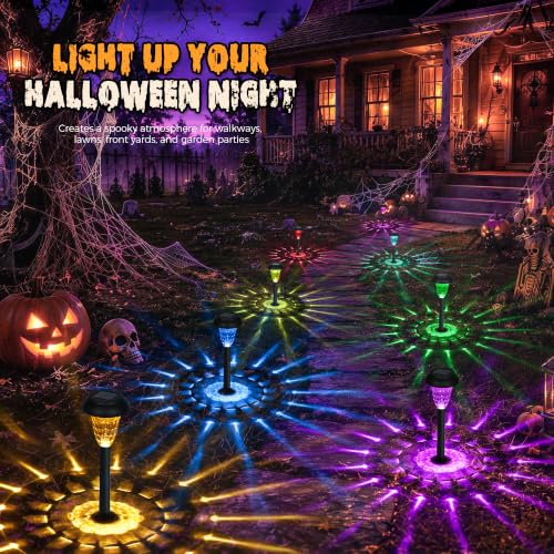 TISEJOY Solar Halloween Lights Outdoor Waterproof for Pathway, 16 Pack - size: 16 Pack