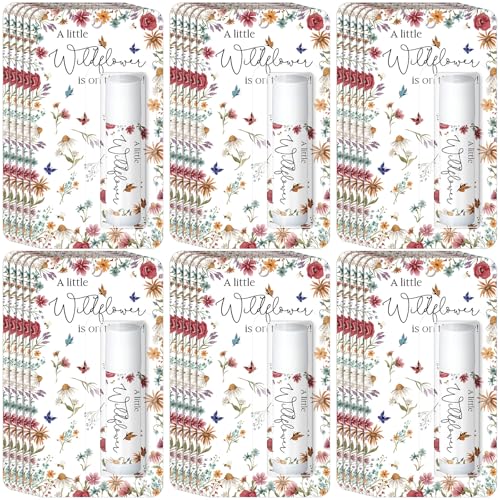 30 Pack a Little Wildflower Baby Shower Games Prizes Gifts Bulk Wildflower Lip Balms Favors for Winners Boys Girls Gender Reveal Favors Decorations Halloween Baby Shower Thanksgiving Gift Bags Stuffer - style: A Little Wildflower