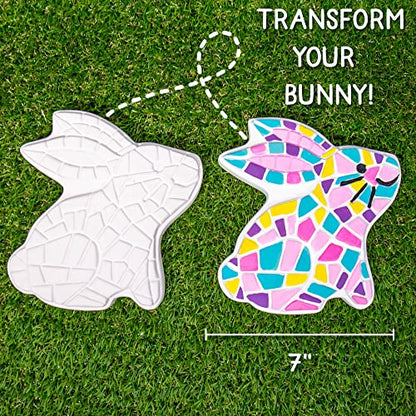 Creative Roots Paint Your Own Bunny Garden Stone, Craft Kits, Stepping Stones Kit for Kids, Ceramics to Paint, Ages 6+ - style: Bunny