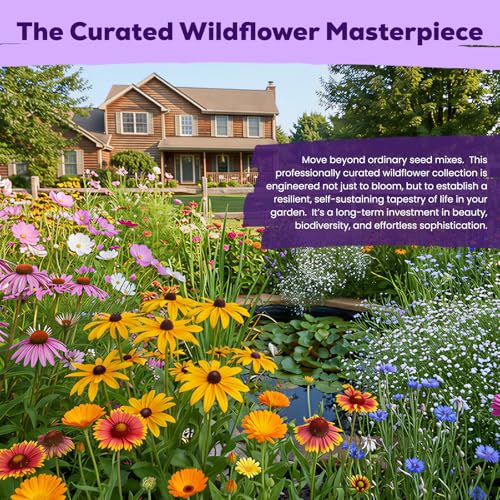 200,000+ Wildflower Seeds Bulk (4oz) – 16 Varieties Perennial & Annual Mix, Attract Bees, Butterflies & Hummingbirds, High Germination for Outdoor Pollinator Garden, Unique Gift for Mother, Women, Mom