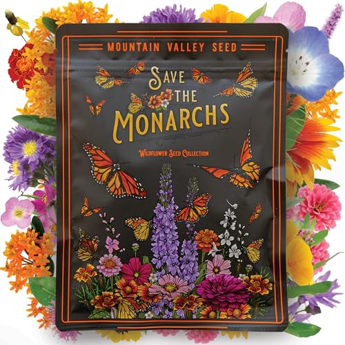 Mountain Valley Seed Co National Wildflower Seed Collection – Perennial Mix | Flower Seeds for Planting – Wildflowers (Save the Monarchs) - style: Save the Monarchs
