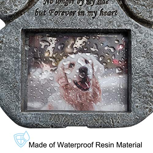 EXPAWLORER Dog Memorial Gifts for Loss of Dog | Pet Memorial Stone Gifts Picture Frame, Headstone Grave Markers with Sympathy Poem Remembrance Tombstone Keepsake