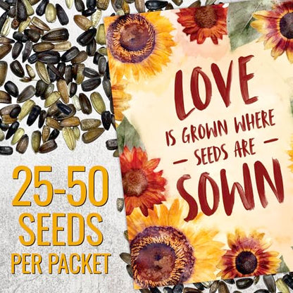 Seed Needs Sunflower Seed Packet Gift Favors for Weddings & Bridal Showers - size: 30 Packs, style: FAV-003