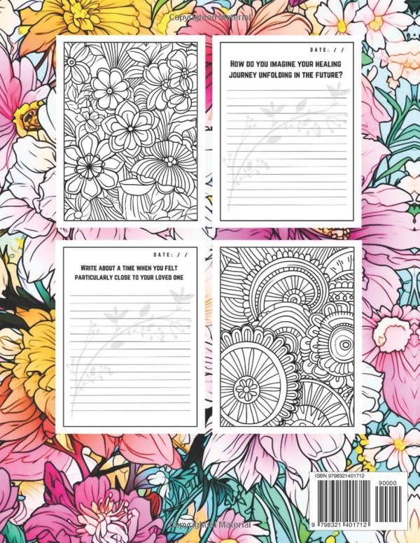 Coloring Through Grief: A Healing Journey With Reflective Prompts, A Therapeutic Grief Workbook