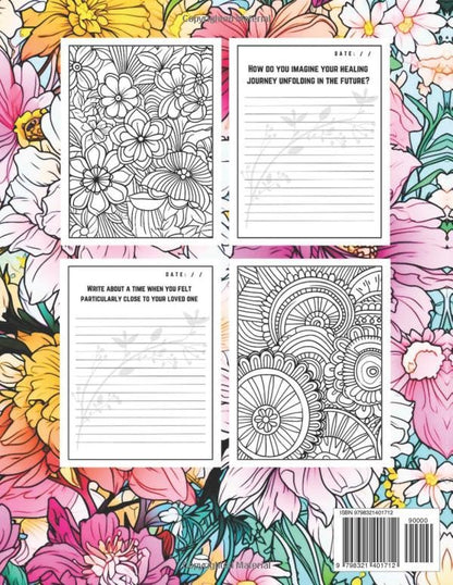 Coloring Through Grief: A Healing Journey With Reflective Prompts, A Therapeutic Grief Workbook