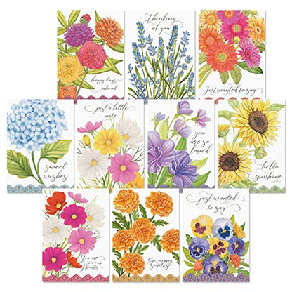 Current Sweet Wishes Thinking of You Cards with Envelopes - Assortment of 20 Greeting Cards, 10 Designs, Large 5" x 7" Thinking of You Cards for Women - style: Sweet Wishes
