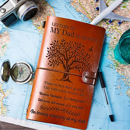 BeauGift Memorial Gifts for Loss of Dad, Bereavement Grief Memory Journal - color: Brown Dad