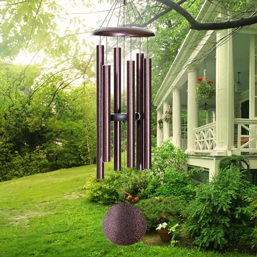 FDOCOI Wind Chimes for Outside Deep Tone,38'' Large Memorial Wind Chimes Outdoor, Wind Chime Gifts for Mom/Grandma,Christmas, Bronze - size: 38'' Bronze