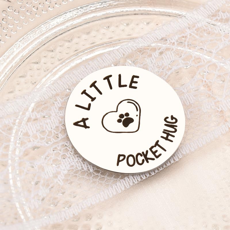Pet Memorial Pocket Hug Token for Loss of Dog Cat - Remembrance Sympathy Gift for Pet Lover Owner - Bereavement Keychain for Friend Mom Dad