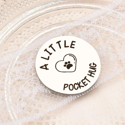Pet Memorial Pocket Hug Token for Loss of Dog Cat - Remembrance Sympathy Gift for Pet Lover Owner - Bereavement Keychain for Friend Mom Dad