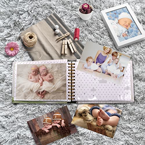 Holoary You Are So Loved Little One Grandma's Brag Book, Small Baby Photo Album 4” x 6” 32 Photos, Woodland Animals Design - size: 7.2''x4.7''