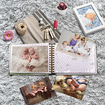 Holoary You Are So Loved Little One Grandma's Brag Book, Small Baby Photo Album 4” x 6” 32 Photos, Woodland Animals Design - size: 7.2''x4.7''