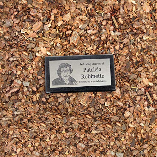 PlaqueMaker Stainless Steel and Granite Memorial Headstone - Markers for Lost Family Members, Infants, Loved Ones, Friends, Dogs, Cats, and Other Family Pets. (8 x 4 x 1) - size: 8 x 4 x 1"