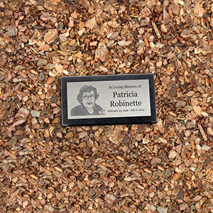 PlaqueMaker Stainless Steel and Granite Memorial Headstone - Markers for Lost Family Members, Infants, Loved Ones, Friends, Dogs, Cats, and Other Family Pets. (8 x 4 x 1) - size: 8 x 4 x 1"