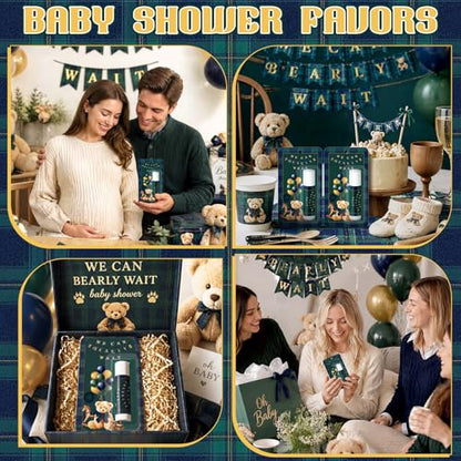 30 Pack Tartan Plaids Baby Shower Games Prizes We Can Bearly Wait Party Gifts Bulk Lip Balms Favors for Winners Adults Guests Bear Gender Reveal Favors Baby Shower Souvenirs Gift Bags Stuffers - style: Tartan Plaids Bear