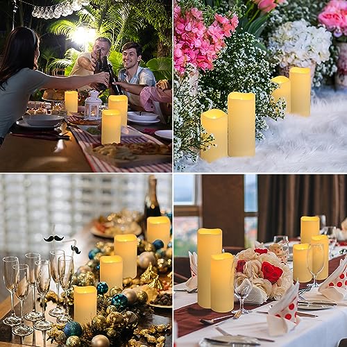 fclayvts 24-Pack LED Flameless Candles with Remote Control -Flickering Electric Candles- Timer Candles -3D Flame, for Halloween Christmas Parties,Wedding,Home,Gift and Special Occasions(Three Sizes) - size: 24-Pack