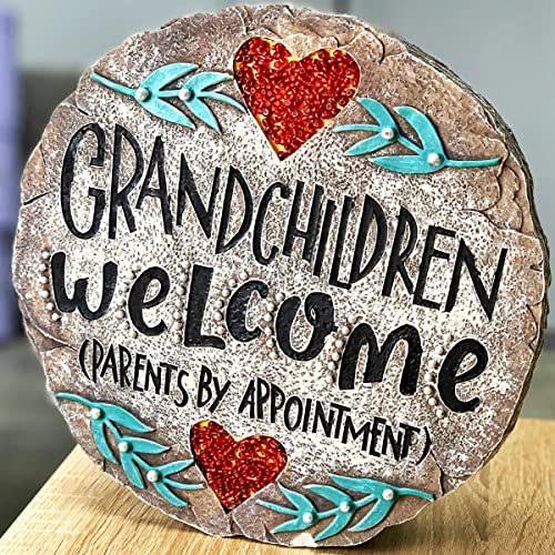 Outdoor/Garden Stepping Stones - Grandma and Grandpa Gifts - Great Grandma Gifts (Grandparents Day Gift Grandchildren Welcome Home) - color: Grandma and Grandpa Gift