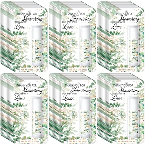 30 Pack Sage Green Baby Shower Games Prizes Party Gifts Bulk Lip Balms Favors for Winners Adults Guests Gender Reveal Favors Decorations Baby Shower Souvenirs Gift Bags Stuffers - style: Sage Green