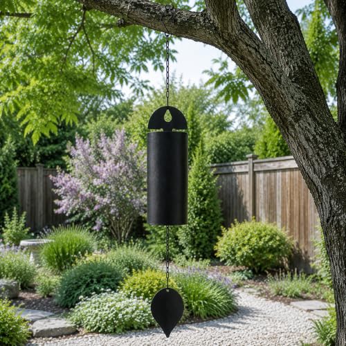 27 Inch Weather Resistant Deep Tone Heroic Wind Chimes for Outside | Deep Resonance Serenity Windchimes, Heavy Duty, Rustproof, Easy To Install, For Patio Yard Porch Garden Decor