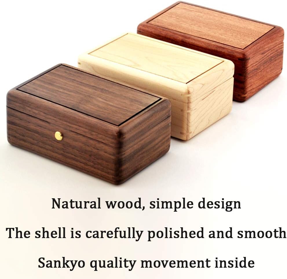 Sinzyo Custom Photo You are My Sunshine Wood Jewelry Music Box Vintage Wind Up Musical Box For Christmas Gift Birthday,Valentine's Day(Walnut Wooden)