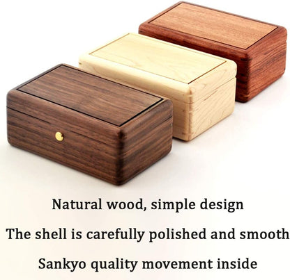 Sinzyo Custom Photo You are My Sunshine Wood Jewelry Music Box Vintage Wind Up Musical Box For Christmas Gift Birthday,Valentine's Day(Walnut Wooden)