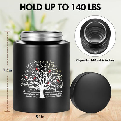 SOITIS Up to 140 lbs Medium Urn for Adult Human Ashes - 7.3 Inch Decorative Stainless Steel Cremation Urn, Big Keepsake Memorial Life Tree - size: Medium