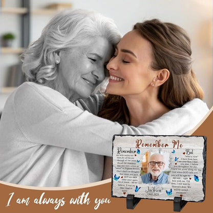 Personalized Memorial Picture Frame, Gifts for Loss of Loved One | Custom Photo & Name Sympathy Stone Frame, Customized Bereavement Condolence Gifts for Loss of Dad Mom Husband Wife Son - color: Style 7
