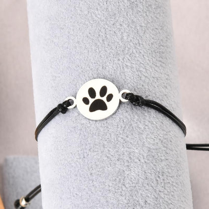 Sisadodo Loss of Dog Cat Sympathy Gifts for Men Women Cat Dog Paw Bracelet for Cat Dog Lover Gifts for Friends Paw Print Bracelets