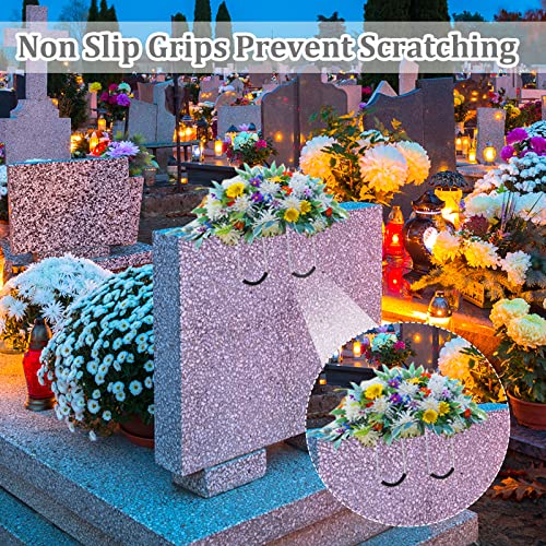Patelai 6 Pack Headstone Flower Saddle 12 Inch Grave Saddles
