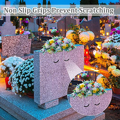 Patelai 6 Pack Headstone Flower Saddle 12 Inch Grave Saddles