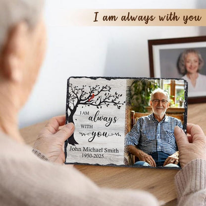 Personalized Memorial Picture Frame, Gifts for Loss of Loved One | Custom Photo & Name Sympathy Stone Frame, Customized Bereavement Condolence Gifts for Loss of Dad Mom Husband Wife Son - color: Style 2