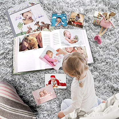 Holoary Baby Photo Album 4” x 6” 160 Photos, Newborn Baby Keepsake Gifts for Baby Boy/Girl and New Parents, Woodland Animals Design - size: 8.5''x8.6''