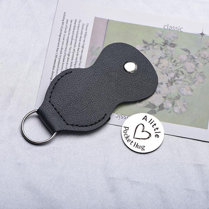 Pocket Hug Token for Women Mom Friend Birthday gifts for Her Him Long Distance Gifts for Men Dad Son Inspirational Keychain - color: To My Sister