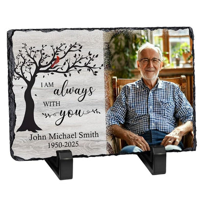 Personalized Memorial Picture Frame, Gifts for Loss of Loved One | Custom Photo & Name Sympathy Stone Frame, Customized Bereavement Condolence Gifts for Loss of Dad Mom Husband Wife Son - color: Style 2