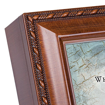 Cottage Garden Inspirational Music Box - Treasured Memory Plays Amazing Grace with Woodgrain Finish