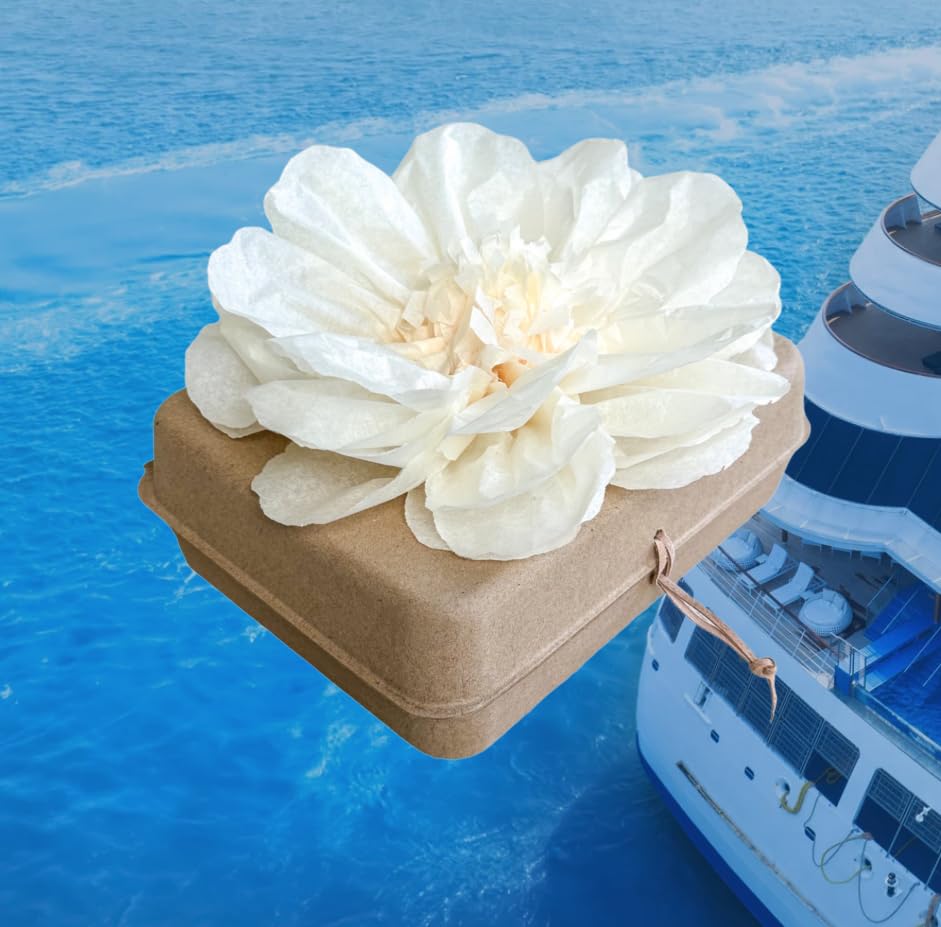 Biodegradable Water Burial Urn Kit - Cruise Approved | Ocean Ashes Scattering Ceremony with Certificate | Eco-Friendly Memorial Urn. (Medium) - size: Medium