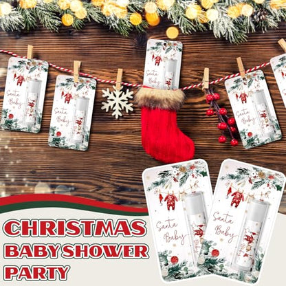 30 Pack Christmas Santa Lip Balm Gift Baby Shower Party Favor Prize - style: Santa