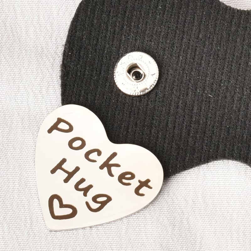 Pocket Hug Token Coin Gifts for Women Men Mom Dad Parents Birthday Christmas Gifts from Son Daughter Grandma Friends Bestie Moving Away Gift for Sister Husband Boyfriend Heart Pocket Keychain - color: A Little Heart from Me to You