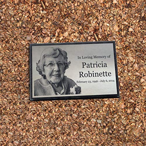 PlaqueMaker Stainless Steel and Granite Memorial Headstone - Markers for Lost Family Members, Infants, Loved Ones, Friends, Dogs, Cats, and Other Family Pets. (16 x 10 x 2) - size: 16 x 10 x 2"