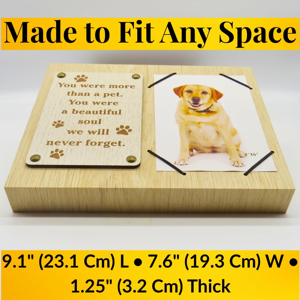 Memorial Gifts for Dogs, Gift for Someone who Lost a Dog, Pet Memorial Keepsakes for Dogs, Dog Remembrance Picture Frame, Loss of a Pet Sympathy Gift, 4 x 6 Wooden Picture Frame - size: Dog Beautiful Soul